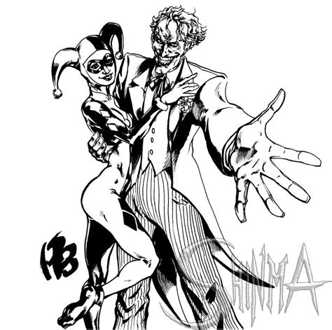 Joker And Harley Queen Joker And Harley Coloring Pages Cartoon
