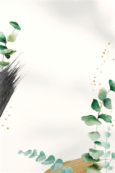 Download Premium Vector Of Eucalyptus Leaf Pattern On Beige