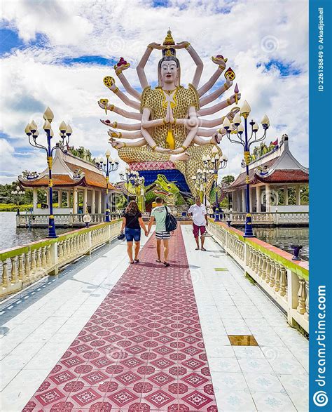 Guan Yin Goddess Wat Plai Laem Temple Koh Samui Thailand Editorial Stock Image Image Of Shrine