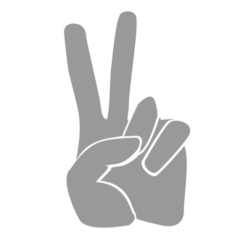 Peace Victory Hand Gesture Vector Image Free Svg