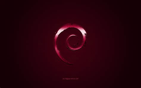 Descargar Fondos De Pantalla Logo De Debian Púrpura Brillante Logotipo