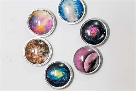 Amazon Com Space Magnets Set Of Six Spacey Galactic Lunar Magnets