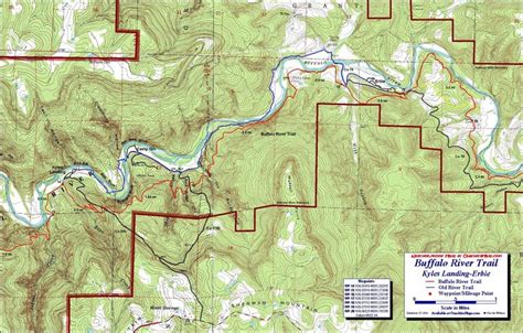 Map Camping And Hiking River Trail
