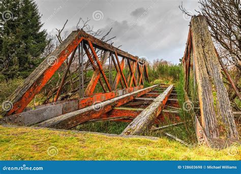 An Old Crumbling Wooden Railway Bridge Stock Photo Image Of Rail