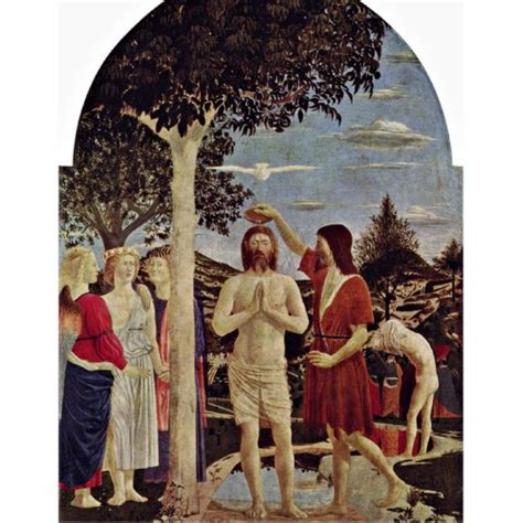Baptism Of Christ By Piero Della Francesca Statuette