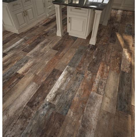 Our brand name wood look porcelain tile comes in a variety of plank sizes to help bring your vision to life. Roanoke Multi Wood Plank Porcelain Tile | Floor & Decor ...