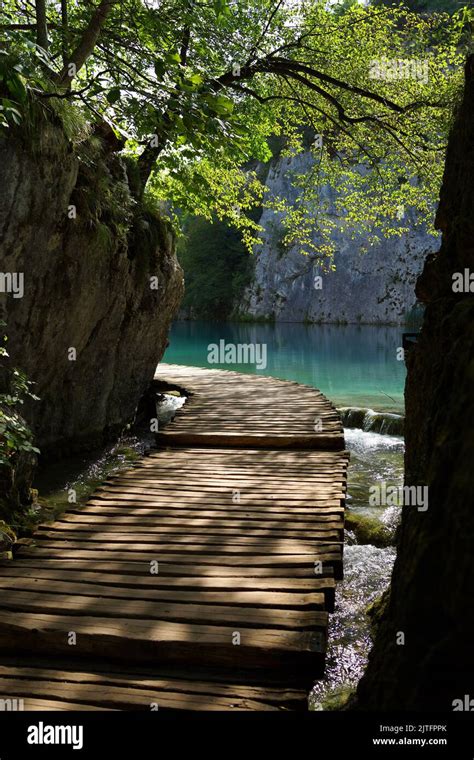 Walking Boards Walks Plitvice Lakes Croatia Nacionalni Park Plitvicka