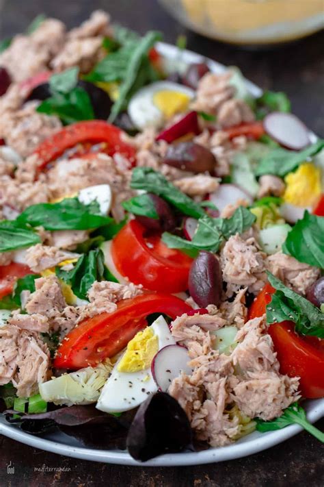 Easy Nicoise Tuna Salad With Vinaigrette The Mediterranean Dish