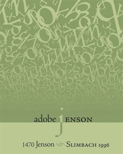 Adobe Jenson Font Poster On Behance Poster Fonts Typography Grafic