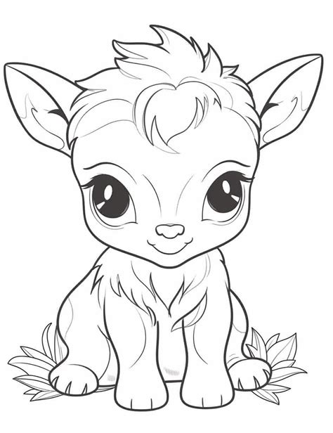 75 Cute Baby Animals Coloring Pages For Kids Digital Etsy