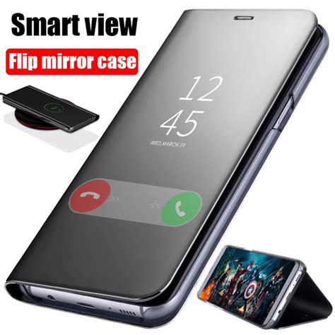 smart view mirror flip phone cover case for oppo a83 f9 a7x a7 ax7 a5s a9 a1k k3 f11 pro realme