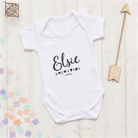 Personalised Super Soft New Born Baby Grow By Owl And Otter