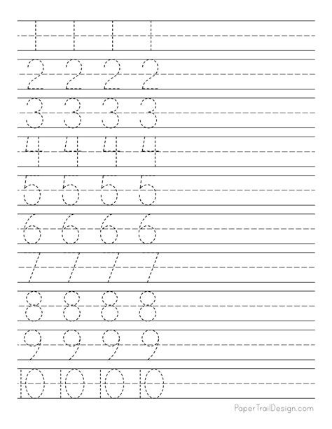Practice Writing Numbers 1 10 Worksheet Worksheets For Kindergarten