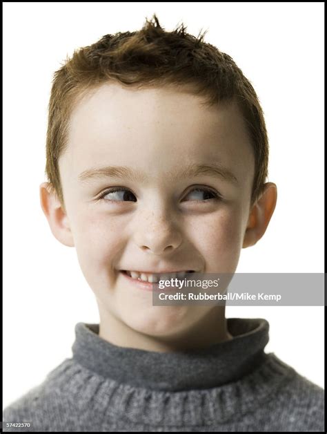 Closeup Of A Boy Looking Sideways High Res Stock Photo Getty Images