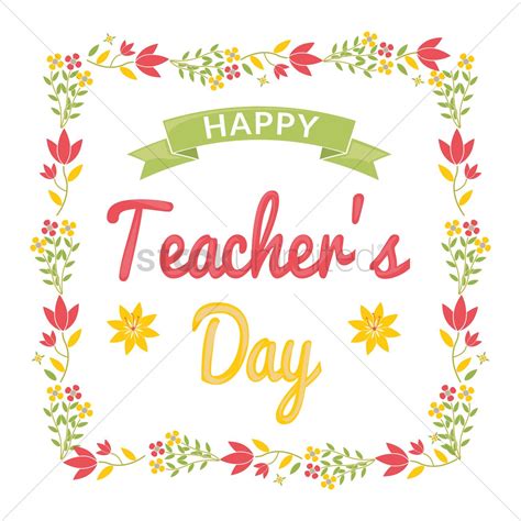 Happy teacher's day design Vector Image - 1968688 ...