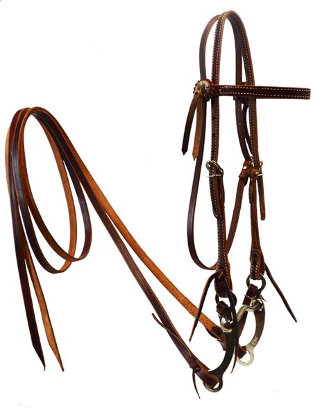 Complete Leather Horse Bridle With Curb Bit