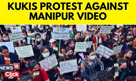 Protest At Jantar Mantar Over Manipur Video Case By Kuki Community Manipur Lady Case News18