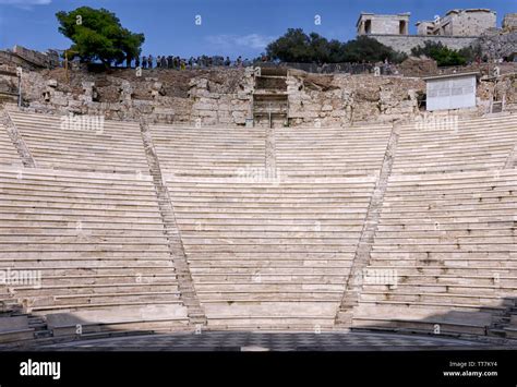 Athens Attica Greece Interior View Of The Odeon Of Herodes Atticus