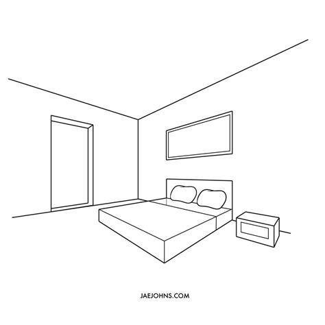 2 Point Perspective Drawing Room Alvaro Donohue