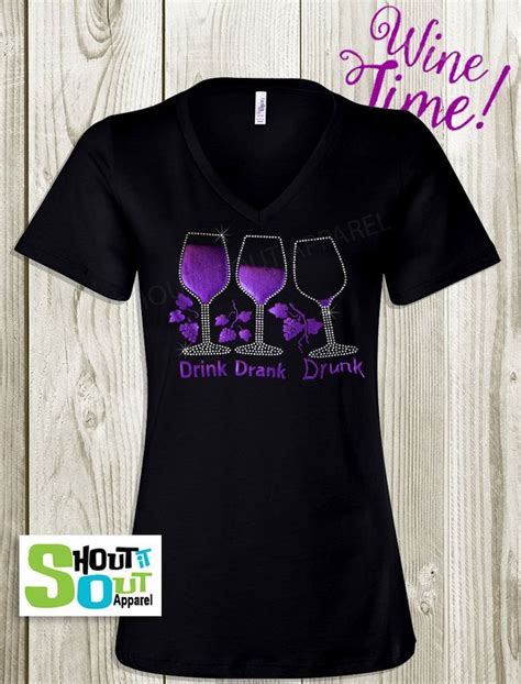 Wine Shirt Wine Rhinestones Cute Sparkly Wine Drinking Shirt Wine T T For Herwine