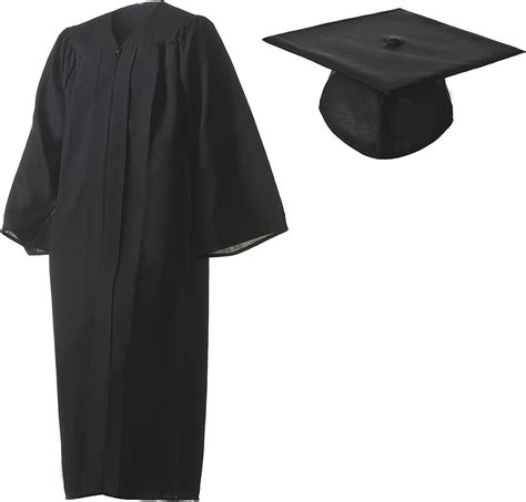 Graduation Cap And Gown Set Matte Black In Multiple Sizes At Amazon Men