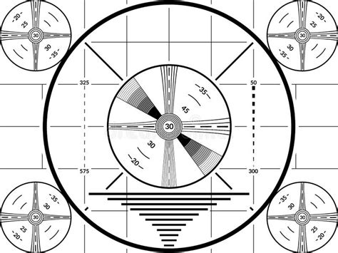 Het Oude TV Testscherm Retro Geen Kanaalsignaal Screensaver Vector