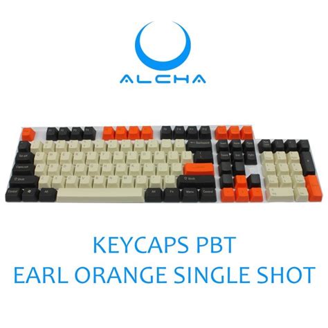 Jual ALCHA KEYCAPS PBT EARL ORANGE SINGLE SHOT OEM PROFILE 104 KEYS