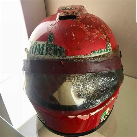 Niki Laudas Helmet That Came Off In His Fiery Crash In The 1976 German