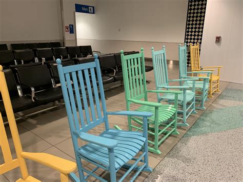 These Rocking Chairs In The Middle Of The Airport Rmildlyinteresting