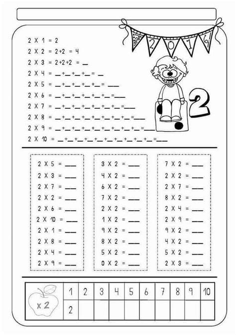 Matemática Infantil Tabuada De Multiplicar Tabuada 5cc