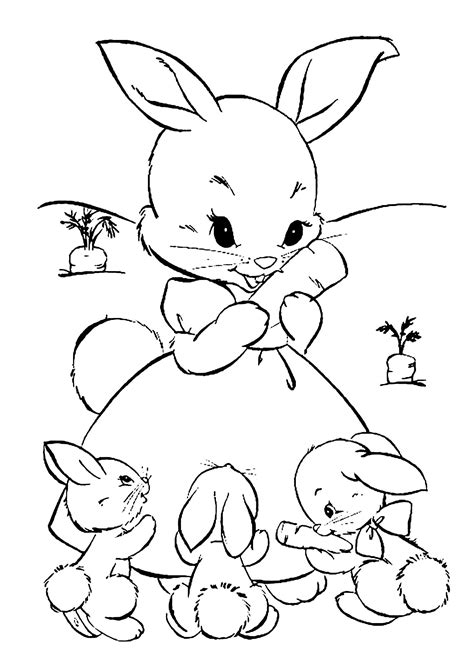 Printable Rabbit Coloring Pages For Kids Rabbits And Bunnies Kids