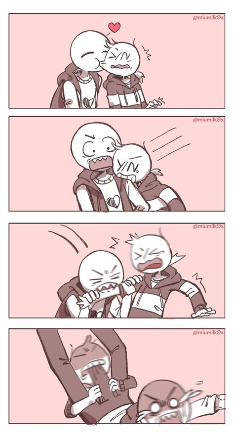 Two Comics With One Being Hugged By The Other