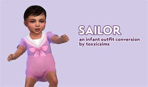 Casteru Sailor One Piece Infant Conversion Toxxicsims Sims 4