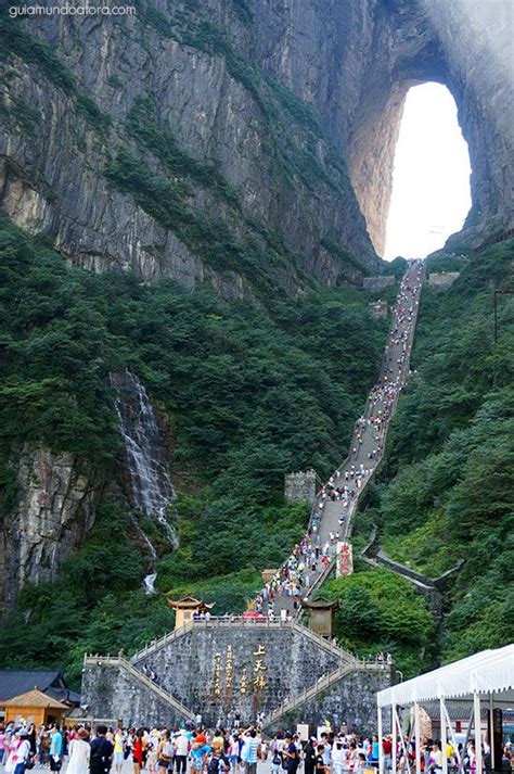 Zhangjiajie China♡escada Para O Céu Lugares Legais Para Visitar