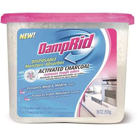 Damprid Fg118 18 Oz Disposable Moisture Absorber With Activated Charcoal