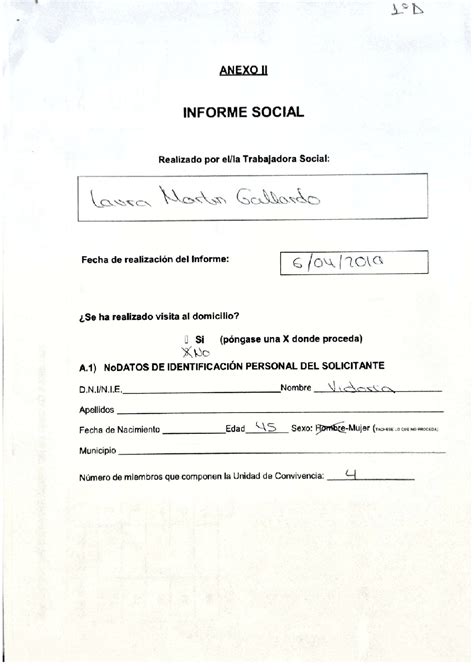Ejemplo Del Informe Social Ejercicios De Metodología Del Trabajo