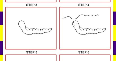 046 How To Draw Worm For Kids Step By Step 735×1000