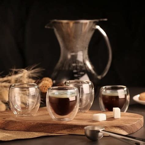 Buy Lushh Double Walled Glasses For Espresso Coffee Turkish Tea