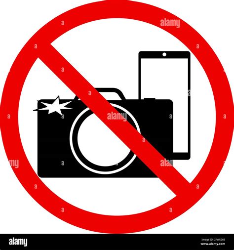 No Photography And Streaming Prohibition Symbol In Red Circle Isolated