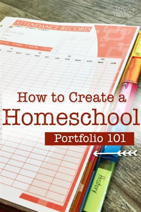 How To Create A Homeschool Portfolio Or Notebook Homeschool Lesson