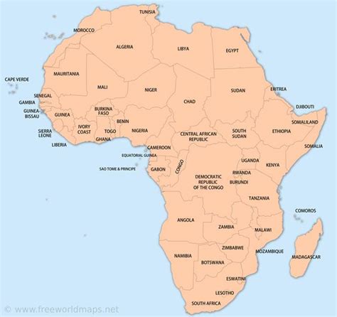 Printable Map Africa