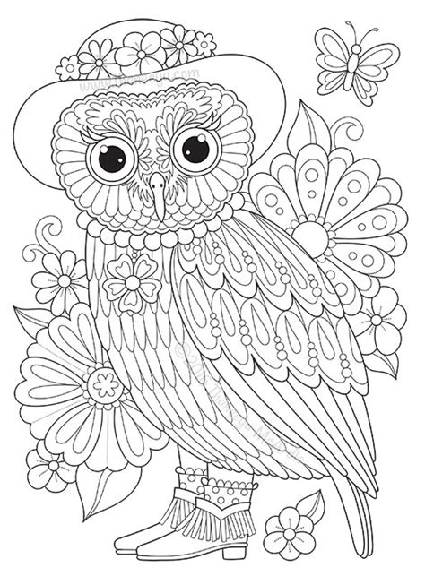 With these advanced owl coloring pages made specifically for teens and adults it won t get boring. Groovy Owls Coloring Book by Thaneeya McArdle — Thaneeya.com