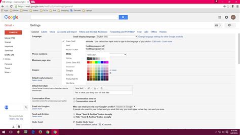 Not possible with mail as far as i know. How to Change Gmail Font Size, Font Style & Color - YouTube