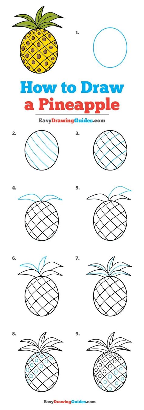 How To Draw A Pineapple Step By Step A Beginners Guide Fruit Faves