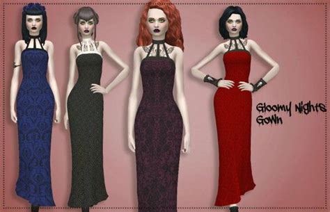 Simsworkshop Gloomy Nights Gown By Annabellee25 • Sims 4 Downloads