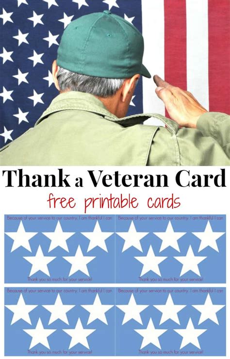 Veterans day allows all of us to show our appreciation for the military men this veterans day card helps us appreciate the thousands who continue to protect us on a daily basis, while we download my free printable veterans day card and sign for the holiday. Thank a Veteran Cards - Free Printable - Organized 31