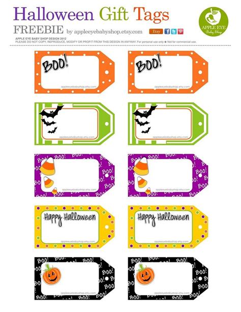 Halloween T Tags By Apple Eye Baby Shop Halloween Labels Printable