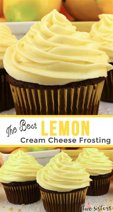 Place the cream cheese and butter in the bowl of a stand mixer fitted with the paddle attachment. The Best Lemon Cream Cheese Frosting - Two Sisters