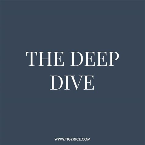 Mentoring The Deep Dive Tigz Rice Empowerment Photographer