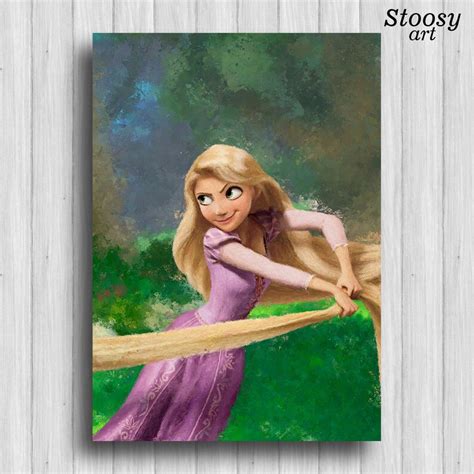Tangled Print Set Of 3 Rapunzel Painting Tangled Disney Decor Etsy